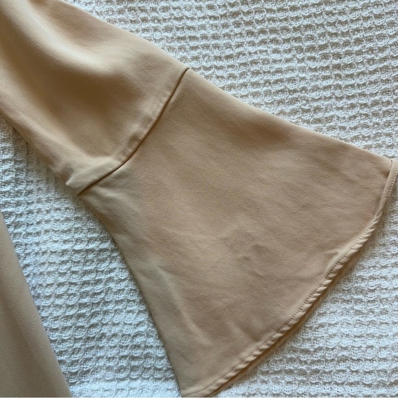 Zara Bell Sleeve cream shift dress size xs pale pink mini dress women’s - Picture 10 of 12